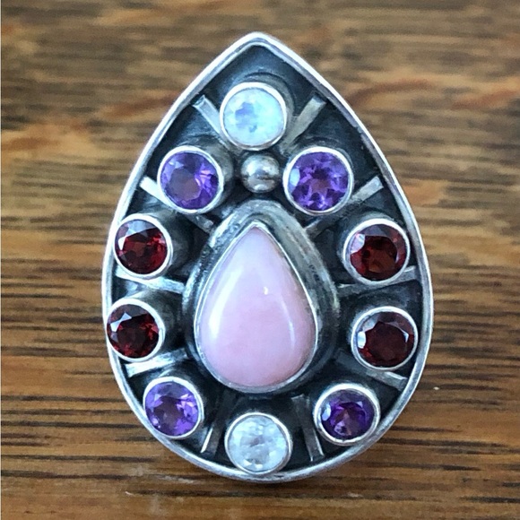 $78 Nicky Butler Estate Ring Sterling Silver 925 India Size 10 - Picture 7 of 11